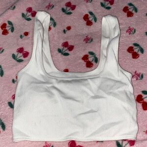 Forever 21 Ivory Ribbed Knit Fabric